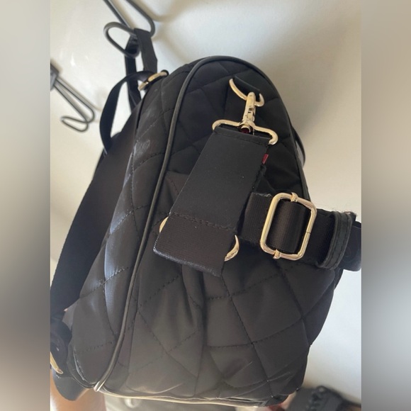 Storksak Poppy Convertible Black Quilted Diaper Bag Missing Changing Pad - Picture 7 of 10